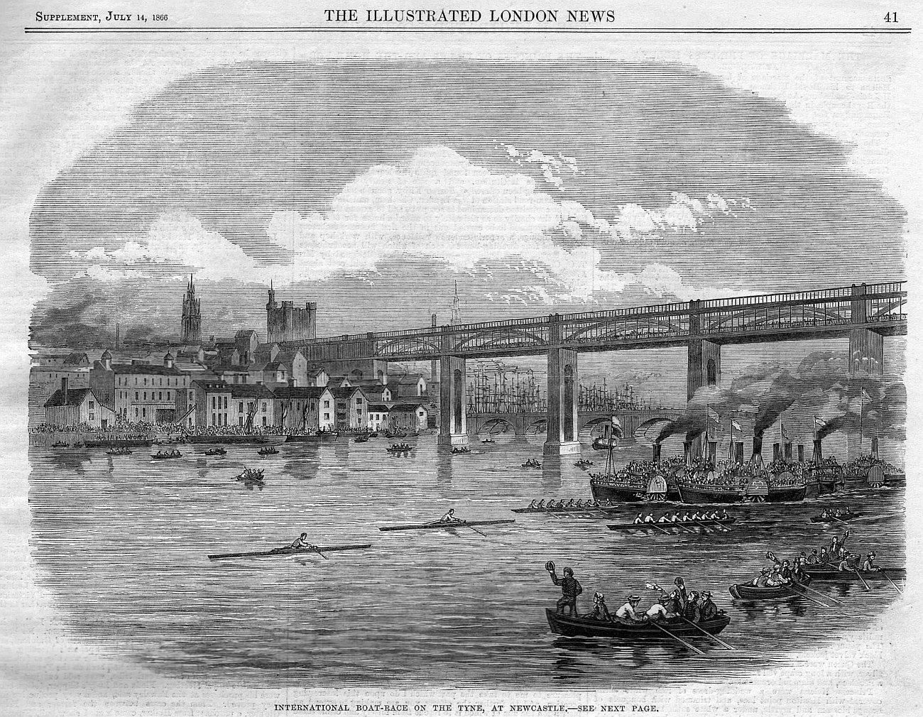boat rac in Newcastle upon tyne 1866